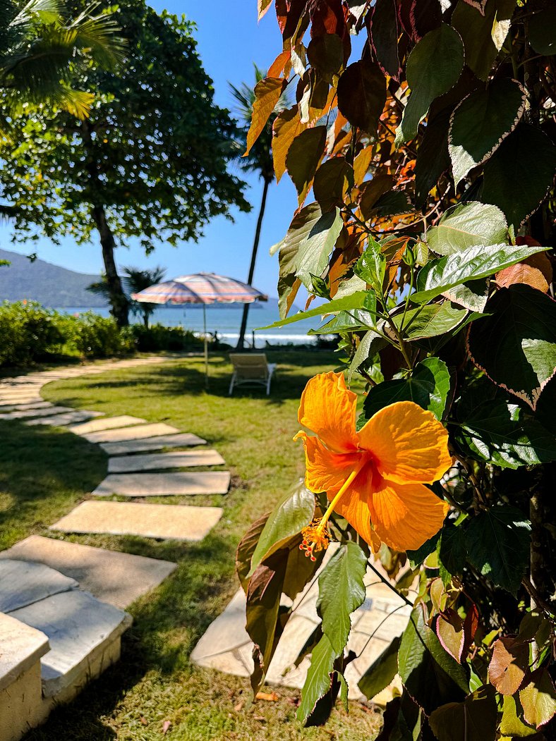 Casa Pé na Areia na Praia da Lagoinha em Ubatuba